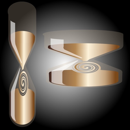 Hourglass on gradient background for decorationの写真素材