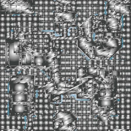 Ornate seamless texture in a square tile, backgroundのイラスト素材