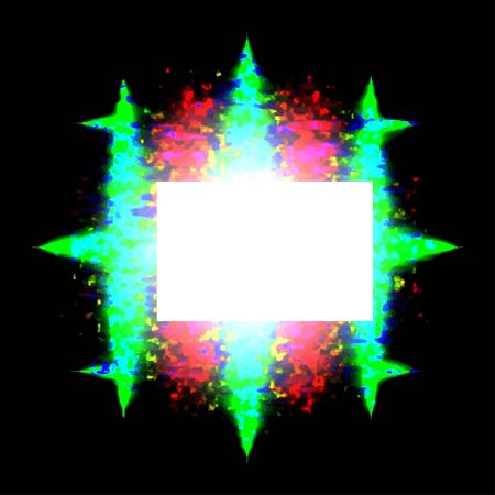 Figured glowing pattern on a black backgroundのイラスト素材