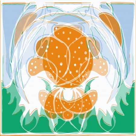 Seamless patterned design in a squareのイラスト素材