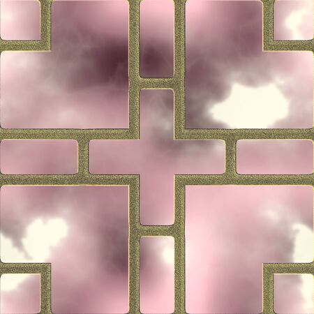 Ornate seamless texture in a square tileの写真素材