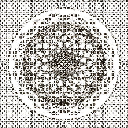 Ornate seamless texture in a square tile,のイラスト素材