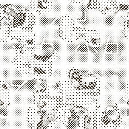 Ornate seamless texture in a square tileのイラスト素材