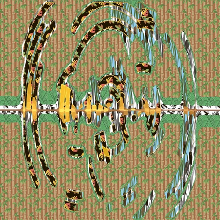 Seamless patterned texture in the form of square tilesのイラスト素材