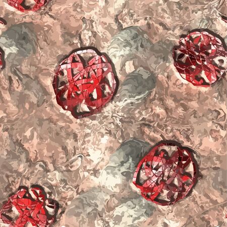 Seamless patterned texture in the form of square tilesのイラスト素材