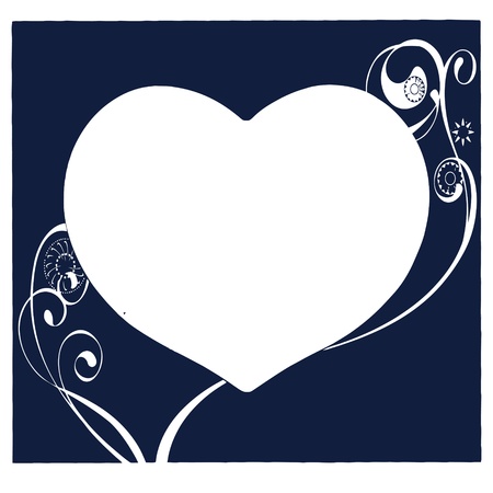 Gift  frame in the form of heartsのイラスト素材