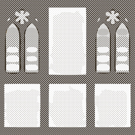 Seamless patterned texture in the form of square tilesのイラスト素材