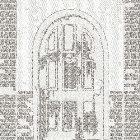 Seamless patterned texture in the form of square tilesのイラスト素材