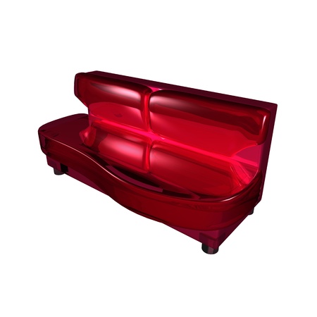 Decorative sofa model on a white backgroundの写真素材