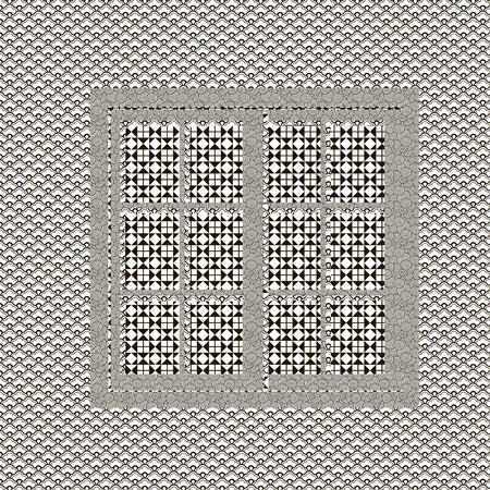 Seamless patterned texture in the form of square tilesのイラスト素材