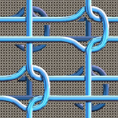 Seamless patterned texture in the form of square tilesのイラスト素材