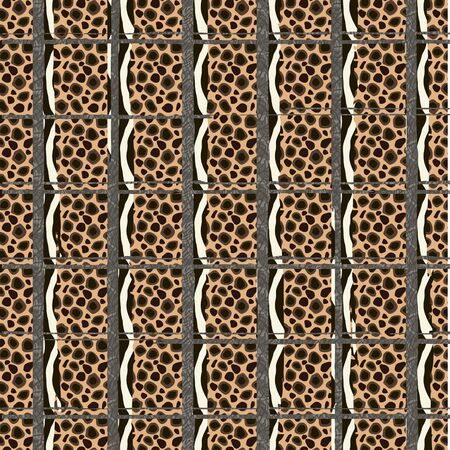 Seamless patterned texture in the form of square tilesのイラスト素材