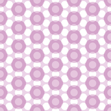 Pink vector seamless pattern with translucent polka dotsのイラスト素材