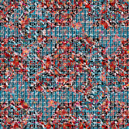 Seamless patterned texture in the form of square tilesのイラスト素材