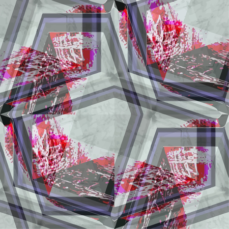 Ornate seamless texture in the form of square tilesのイラスト素材