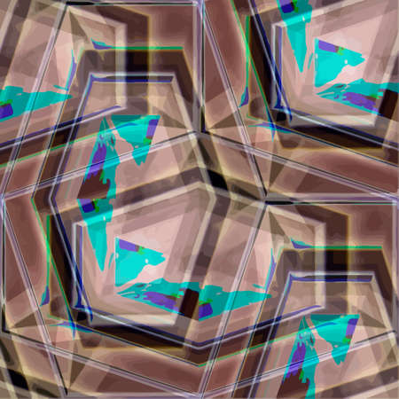 Ornate seamless texture in the form of square tilesのイラスト素材