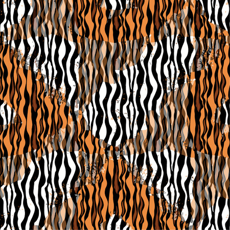 Ornate seamless texture in the form of square tilesのイラスト素材