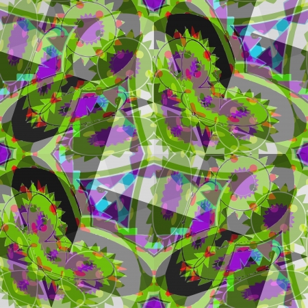 Ornate seamless texture in the form of square tilesのイラスト素材