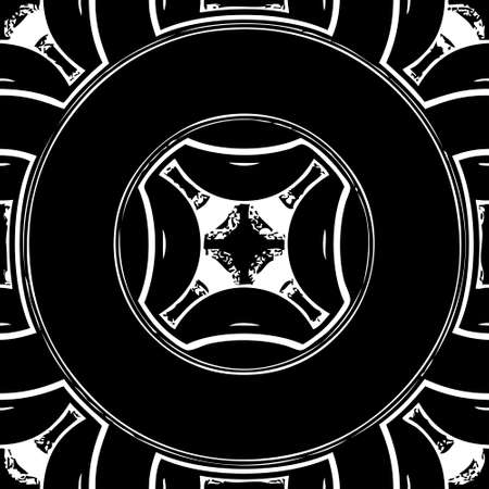 Ornate seamless texture in the form of square tilesのイラスト素材