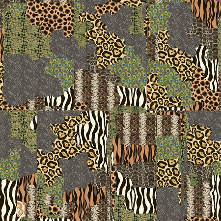 Seamless patterned texture in the form of square tilesのイラスト素材