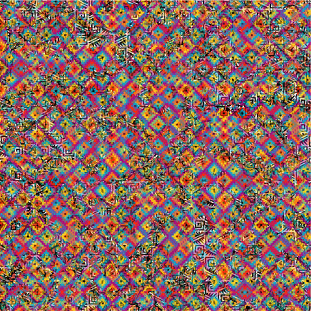 Ornate seamless texture in the form of square tilesのイラスト素材