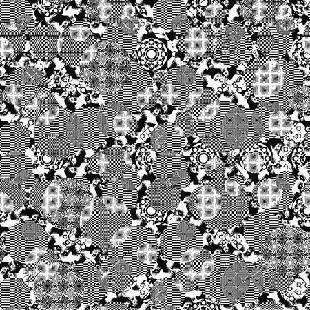 Ornate seamless texture in the form of square tilesのイラスト素材