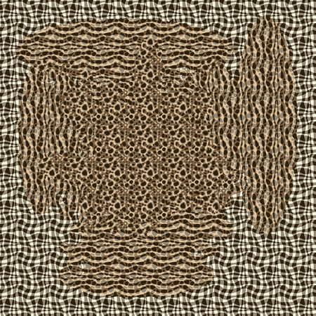 Ornate seamless texture in the form of square tilesのイラスト素材