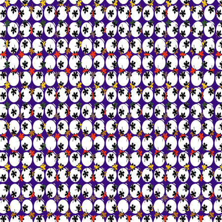 Seamless patterned mask texture in the form of a square frameのイラスト素材