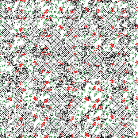 Seamless background without mask patterned texture in the form of square tilesのイラスト素材