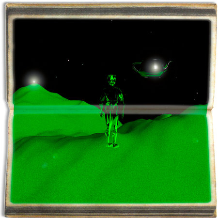 The view from the window of a spacecraft on a stranger looking at the thing like a glass teapot