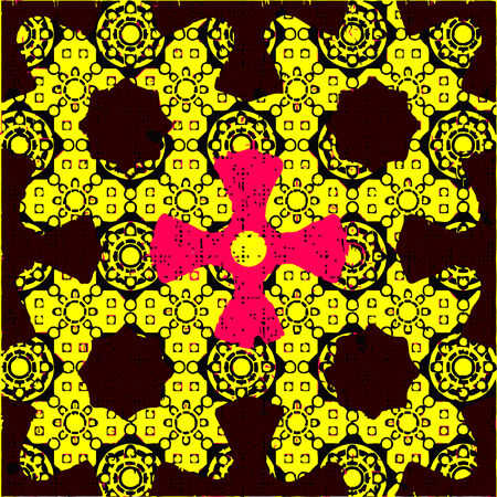 Seamless patterned texture in the form of a square frameのイラスト素材