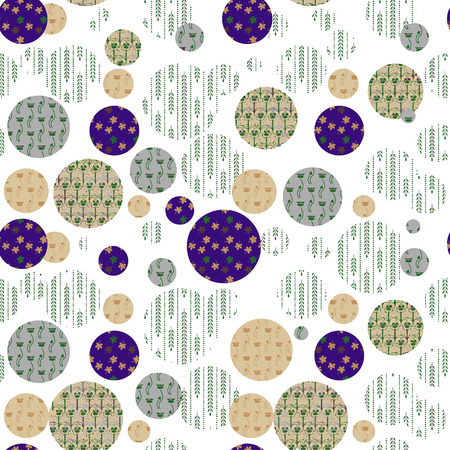 Seamless pattern patterned in the form of a square frameのイラスト素材
