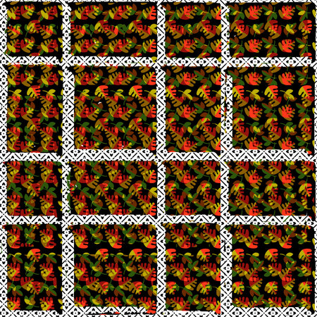Seamless patterned texture in the form of a square frame