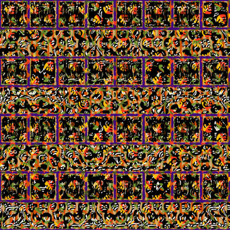 Seamless patterned frame in the form of square tiles; のイラスト素材