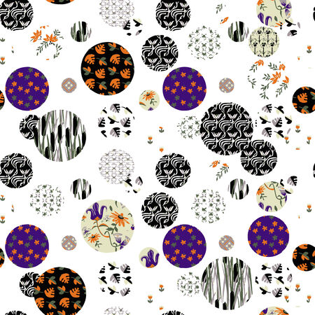 Seamless patterned frame in the form of square tilesのイラスト素材