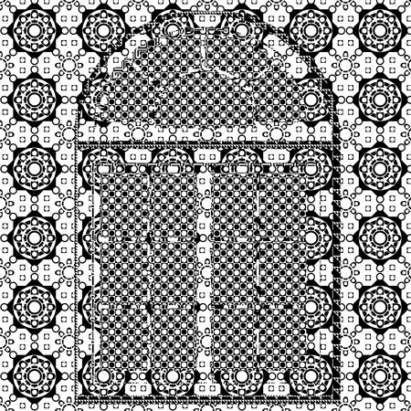 Seamless patterned frame - a structure in the form of square tilesのイラスト素材