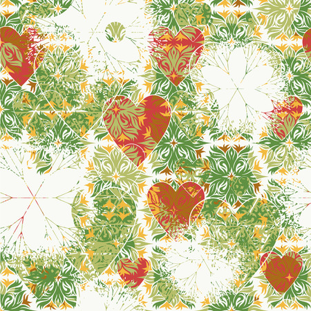 Seamless pattern patterned in the form of square tilesのイラスト素材