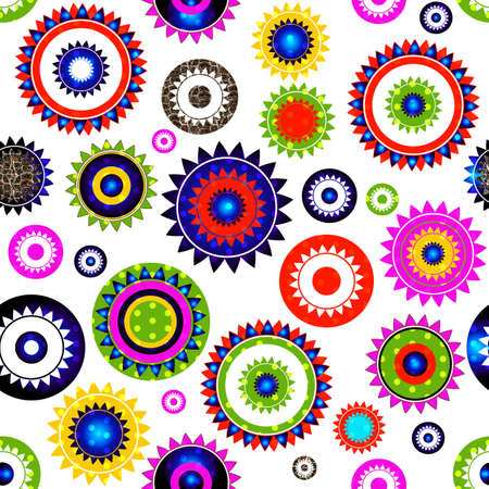 Ornate seamless texture in the form of square tilesのイラスト素材