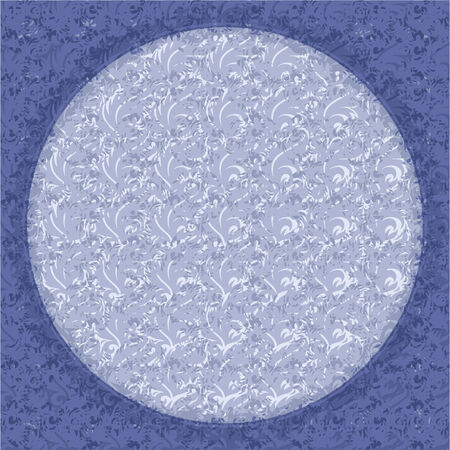 Patterned drawing of curls in the form of a square frameのイラスト素材