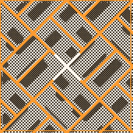 Seamless patterned frame in the form of square tilesのイラスト素材