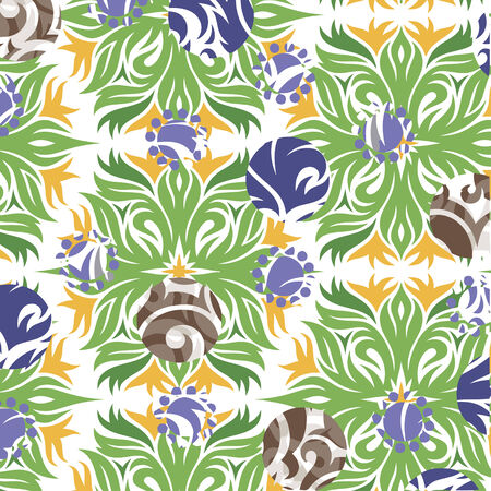 Patterned texture of the curls in the form of square tilesのイラスト素材