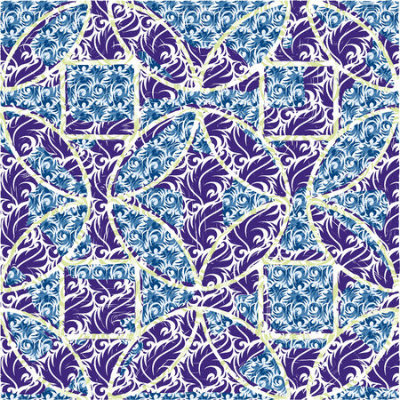 Seamless patterned texture in the form of square tilesのイラスト素材