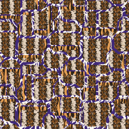 Seamless patterned texture units in the form of square tilesのイラスト素材