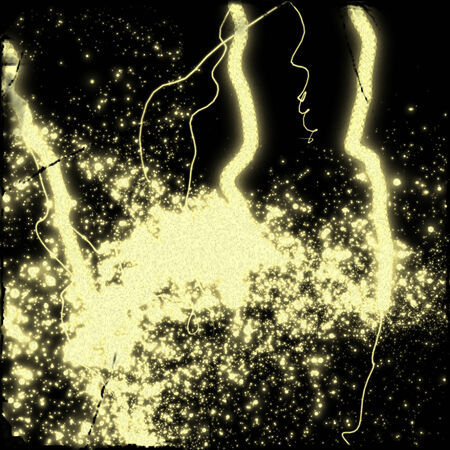 Old photo of an unknown cosmic phenomenonの写真素材