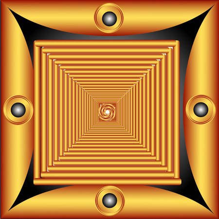 Patterned frame in the form of square tilesのイラスト素材