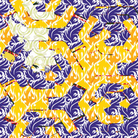 Patterned texture in the form of square tilesのイラスト素材