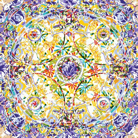 Patterned texture in the form of square tilesのイラスト素材