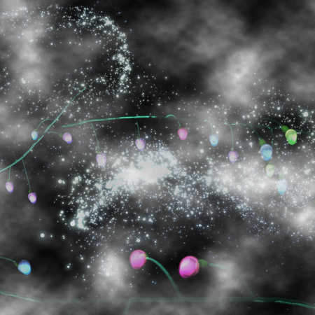 Garland of clouds in the distant galaxyの写真素材