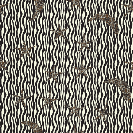 Seamless patterned texture in the form of square tilesのイラスト素材