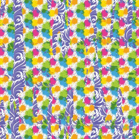 Creative patterned frame in the form of square tilesのイラスト素材